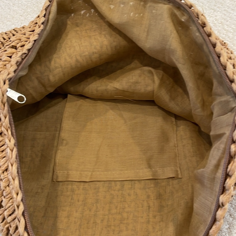 Woven Tan Tote Bag - Picture 5 of 6